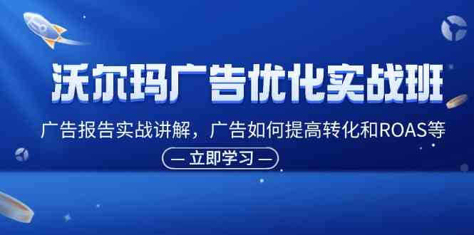 图片[1]-沃尔玛广告优化实战班，广告报告实战讲解，广告如何提高转化和ROAS等-韬哥副业项目资源网