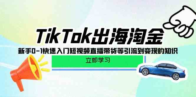 图片[1]-TikTok出航挖金，初学者0-1快速上手短视频带货卖货等引导到快速变现专业知识-暖阳网-优质付费教程和创业项目大全