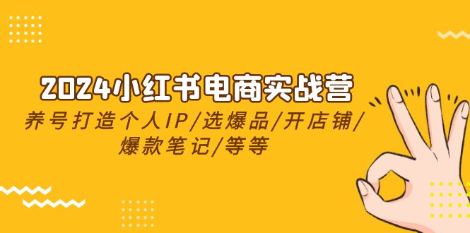 图片[1]-2024小红书电商实战营，起号打造出IP/选爆款/开店铺/爆品手记/等（24节）