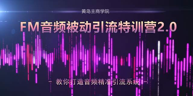 图片[1]-黄岛主FM音频引流特训营2.0：独家引流模式，单账号50W+播放量，轻松变现-