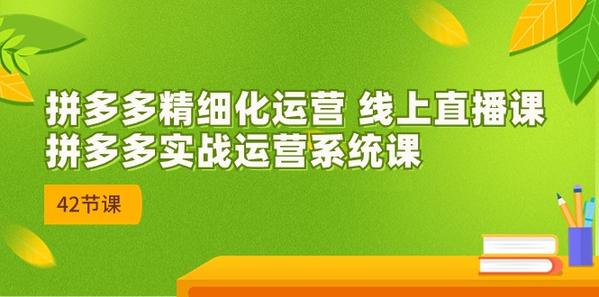 图片[1]-拼多多精细化运营 线上直播课：拼多多实战运营系统课（更新47节）