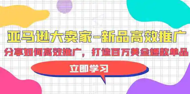 亚马逊大卖家新品高效推广，分享如何高效推广，打造百万美金爆款单品插图