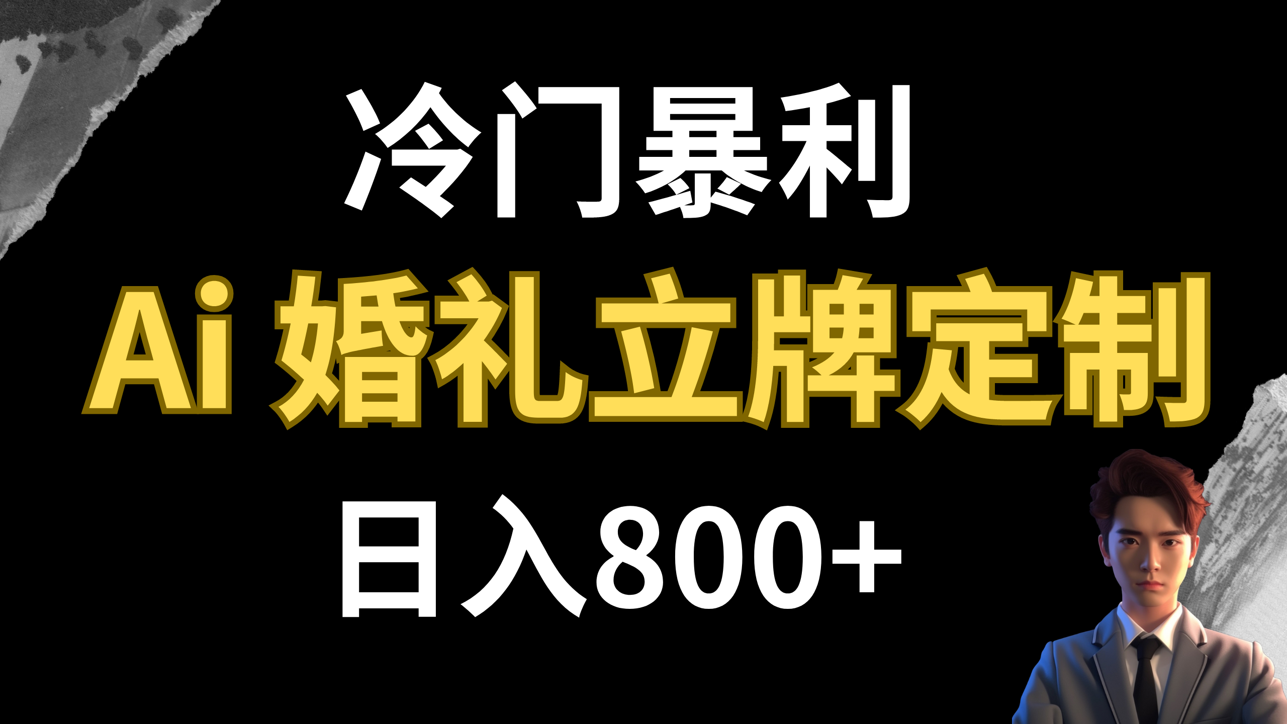 图片[1]-（7770期）冷门暴利项目 AI婚礼立牌定制 日入800+-