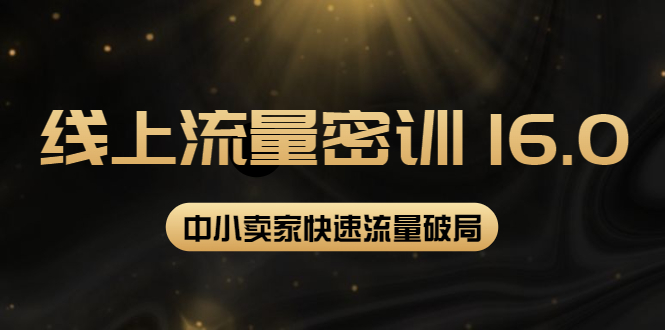 图片[1]-（3962期）2022秋秋线上流量密训16.0：包含 暴力引流10W+中小卖家流量破局技巧 等等！-