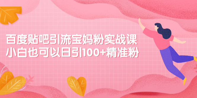 （2149期）百度贴吧引流宝妈粉实战课，小白也可以日引100+精准粉【视频课程】