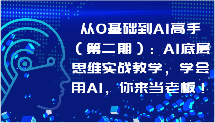 图片[1]-从0基本到AI大神（第二期）：AI思维模式实战教学，试着用AI，你去自己当老板！