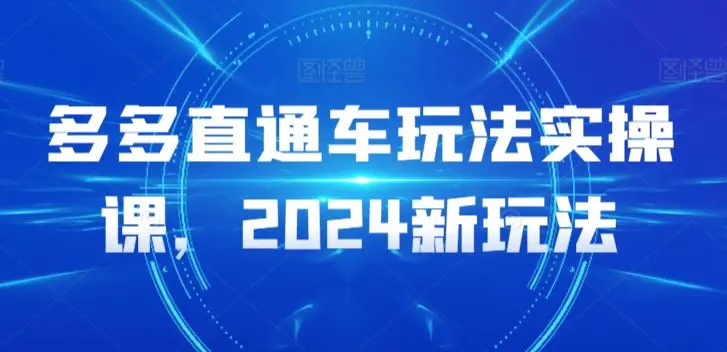 多多直通车玩法实操课，2024新玩法插图